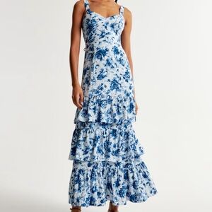 💙Abercrombie & Fitch Drama Ruffle Tiered Maxi Dress in XS💙